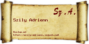 Szily Adrienn névjegykártya